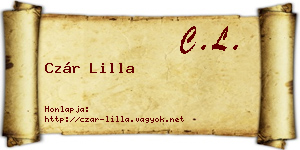Czár Lilla névjegykártya