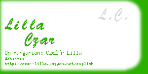 lilla czar business card
